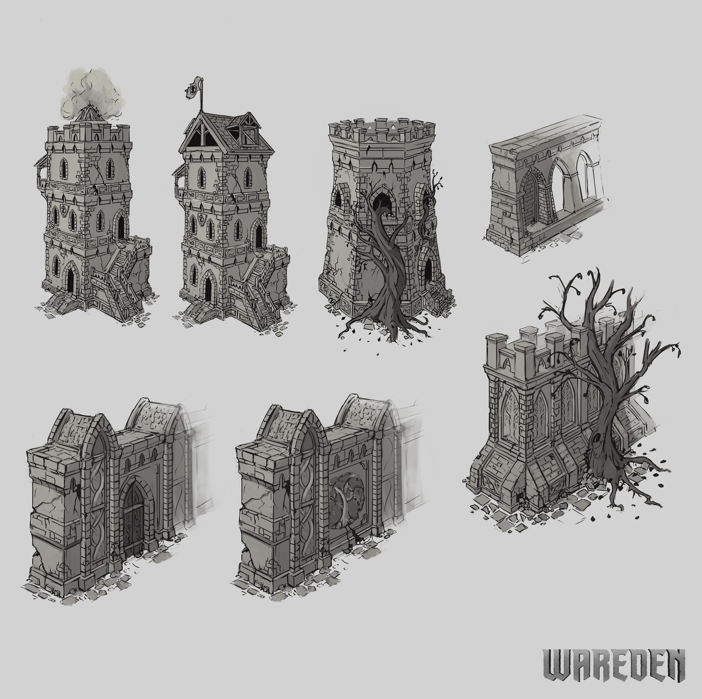 WarEden watchtowers concept art